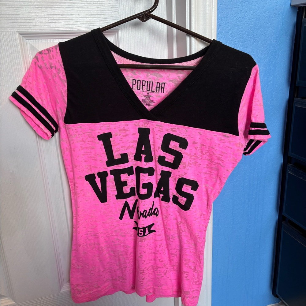 Pink and Black Las Vegas Graphic Tee